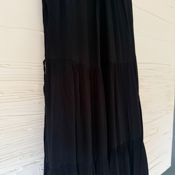 Banana Republic | Black Tiered Maxi Dress | Size Small Petite - Picture 5 of 7